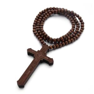 WUSJCOF Rosarios Religiosos de Madera, rosario hombre, rosa…