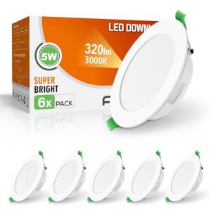 ALUSSO Downlight LED Empotrable, 5W IP44 Foco Interior 3000…