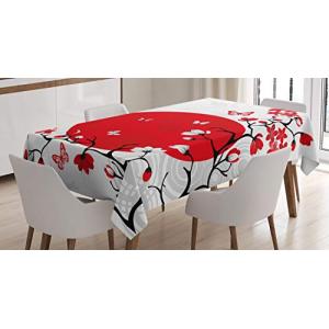 ABAKUHAUS japonés Mantele, Los árboles de Cerezo Sakura, Re…