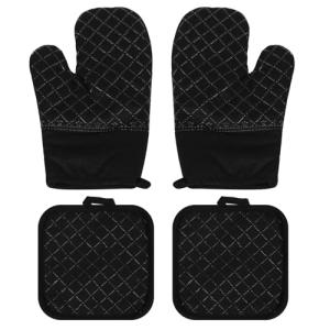 Juego de 2 guantes de horno resistentes al calor a 300 °C,…