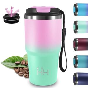 Termo Cafe, 20oz Vaso Termico, sin BPA, Taza Termica, Acero…