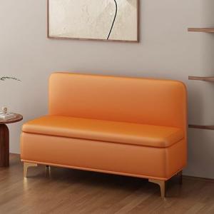 Banco de almacenamiento de madera maciza con respaldo alto…
