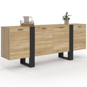 IDMarket Phoenix XXL - Aparador (200 cm, 4 puertas, madera…