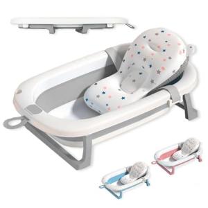 JUPPLIES Bañera Plegable Bebe con Cojin Ergonomico - Bañera…