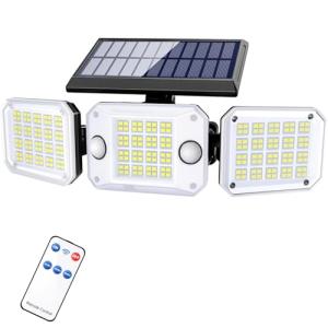 Moman Focos LED Solar Exterior Solares, 224 LED Luz Solar E…