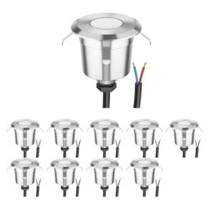 ledscom.de 10 LED Lámpara empotrable de suelo AGENA para ex…