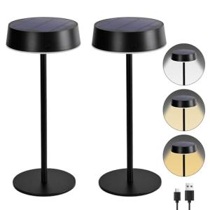 Alinana 2 Piezas Lámpara Mesita Noche, IP67 Impermeable y L…