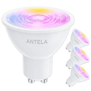 ANTELA Bombilla GU10 Inteligente Wifi Compatible con Alexa…