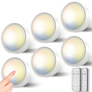 Luz Vitrina LED Sin Cable - 3 Colores Regulable Foco Pilas…