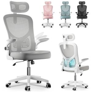 JUPPLIES Silla Escritorio Ergonómica con Soporte Lumbar, Re…