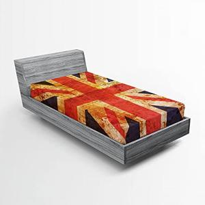 ABAKUHAUS England Sábana Elastizada, Motivo Union Jack Grun…