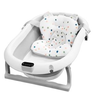 ALMAR Baby Bañera Plegable Bebé Gris con Termómetro Cojin R…