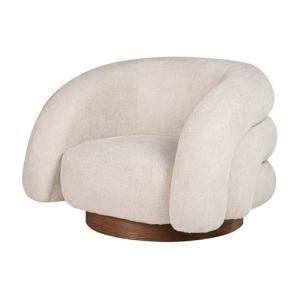 HABITMOBEL Sillon Chenilla Beige Modelo GLIX 100x89x60 CM