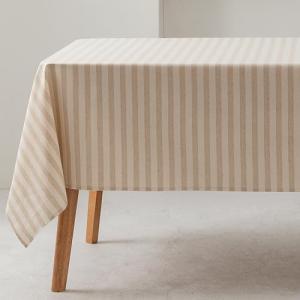GAMUSI Mantel Rectangular Rayas Lino Impermeable Tacto Tela…