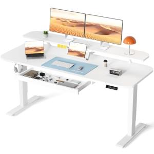 COMHOMA Escritorio eléctrico de Altura Ajustable, 120 x 60…