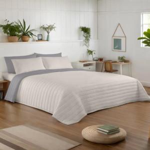 NATURALS - Colcha Bouti Reversible Bicolor | Cama 180 (270x…