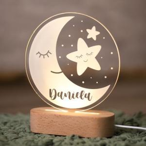 ONLYGUAY Lampara Quitamiedos Infantil Personalizada con Nom…
