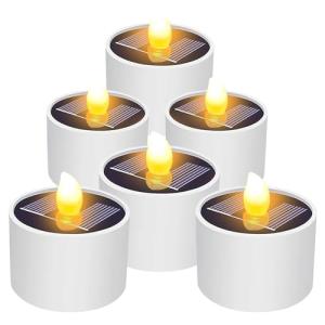 Juego de 6 velas solares para exteriores, velas solares par…
