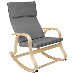 TecTake® Mecedora Roca de Madera de Abedul 150kg, Silla Mec…