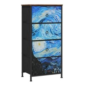 WOLTU Cómoda Cajonera con 4 Cajones, Cajonera de Almacenami…