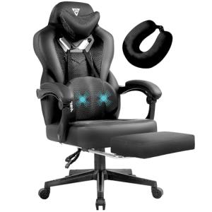 Vigosit Silla de Gaming Pro con reposapiés, de PC de Malla…