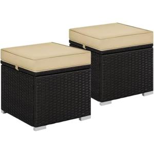 Yaheetech 2 Piezas Taburete Exterior para Muebles de Jardín…
