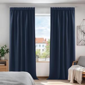 Deconovo Cortinas Opacas para Dormitorio Salon para Ganchos…