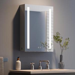 Dripex Armario Baño con Espejo y Luz, Antivaho, con Enchufe…