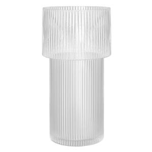 Winter Shore Vaso Cristal Acanalado - Jarron Cristal Decora…