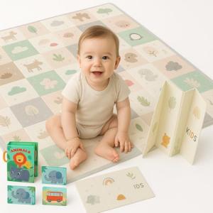 PARVULI Alfombra Bebe Acolchada Plegable Reversible   Libro…