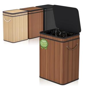 Cubo de basura grande de 80 litros/21 galones con tapa, de…