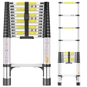 Escalera telescópica de Acero Inoxidable, 3,8m Escalera Ple…