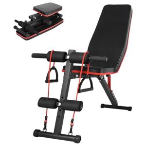 Banco de Mancuerna Plegable Inclinable Banco de Pesas Muscu…