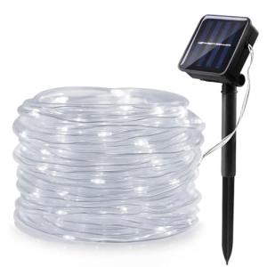 WoskjXas Solar Luz de Cuerda, 12m 100LEDs Solar Guirnalda M…