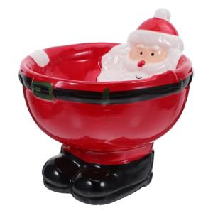 IMIKEYA Contenedor navideño de Papá Noel - Cuenco para dulc…