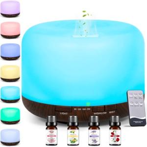 AQXONG 500ML Difusor Aceites Esenciales, Humidificador de A…