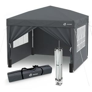 VOUNOT Carpa Plegable Gazebo 3x3m con 4 Paredes y 4 Bolsas…