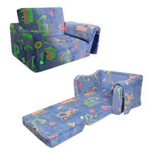 Sofás Plegables para Niños Sillón 2 en 1 con Mantas, Sillón…