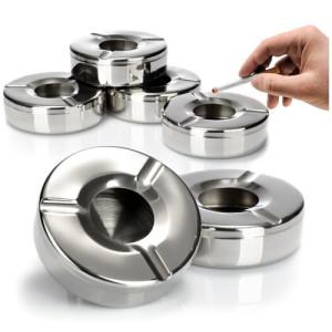 com-four® 6X Ceniceros de Acero Inoxidable - Cenicero de Vi…