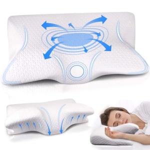 PQETBV Almohada Cervical de Espuma Viscoelastica, Almohada…