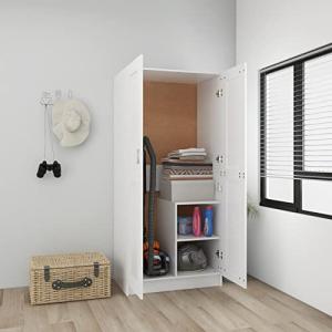 ShCuShan Armario blanco 82,5 x 51,5 x 180 cm para ropa infa…