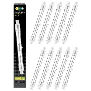CLAR - Bombilla Halógena Lineal 80W 118mm 230V CL, Bombilla…