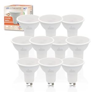 LED ATOMANT Pack 10x Bombilla LED GU10 8W, Color Blanco Fri…
