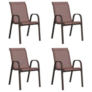 vidaXL 4X Sillas de Jardín Apilables Sillón Butaca Asiento…