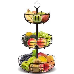 Bomclap Frutero de 3 niveles, soporte para frutas para enci…