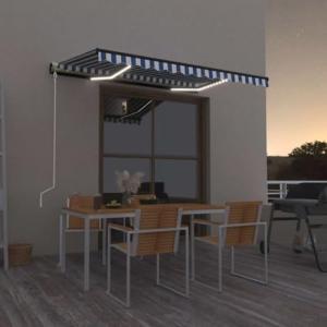 IKAYAA Toldo Motorizado 400 x 300 cm con Luces LED, Toldo E…