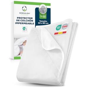 Sensalou Protector De Colchón 50x90 cm Impermeable para Cun…