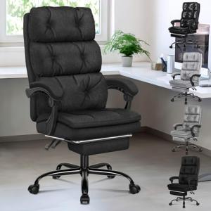 ALFORDSON Silla de Oficina con Acolchado de Doble Capa, Sil…
