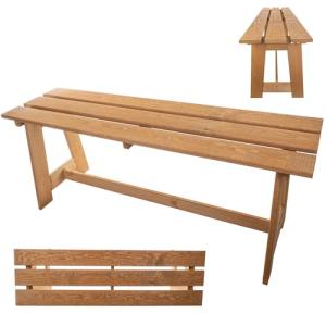 KADAX Banco de Jardín de Madera de 2 Plazas Sin Reposabrazo…