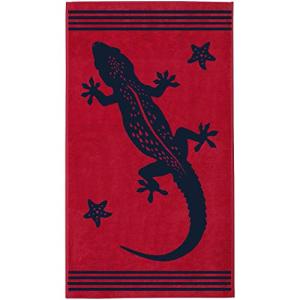 Delindo Lifestyle® Toalla de Playa Tropical GECO Rojo, 100%…